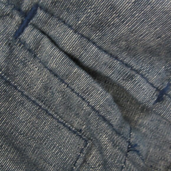 Vtg Zucca Travail Womens Small Blue LS Linen Cotton Blend Jacket Made in France - Picture 11 of 15